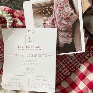 Levtex Home Red and White Duvet Cover Set